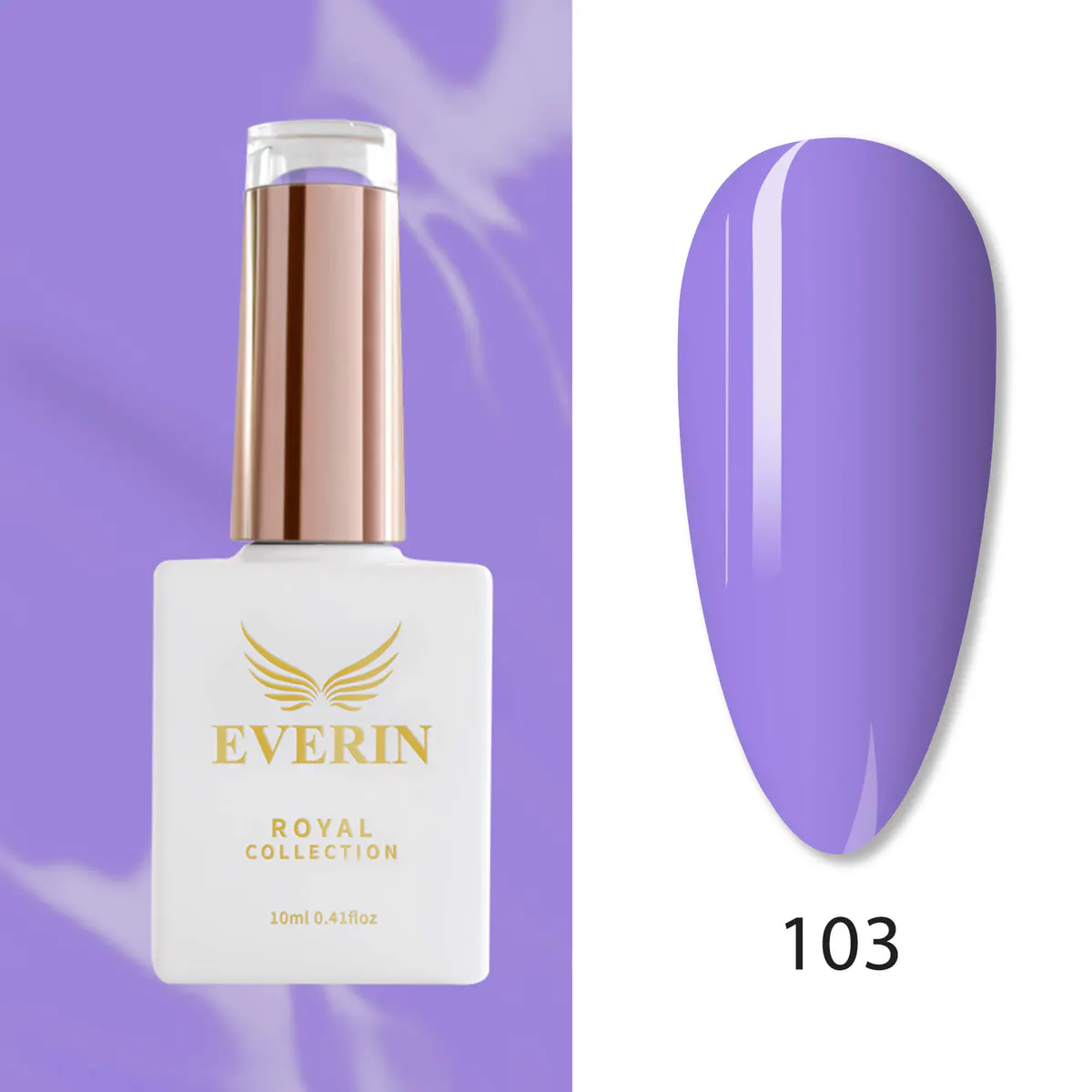 Ojă Semipermanentă Everin Royal Collection 10 ml – 103 Fresh Lavender | Violet Pastelat Luminos