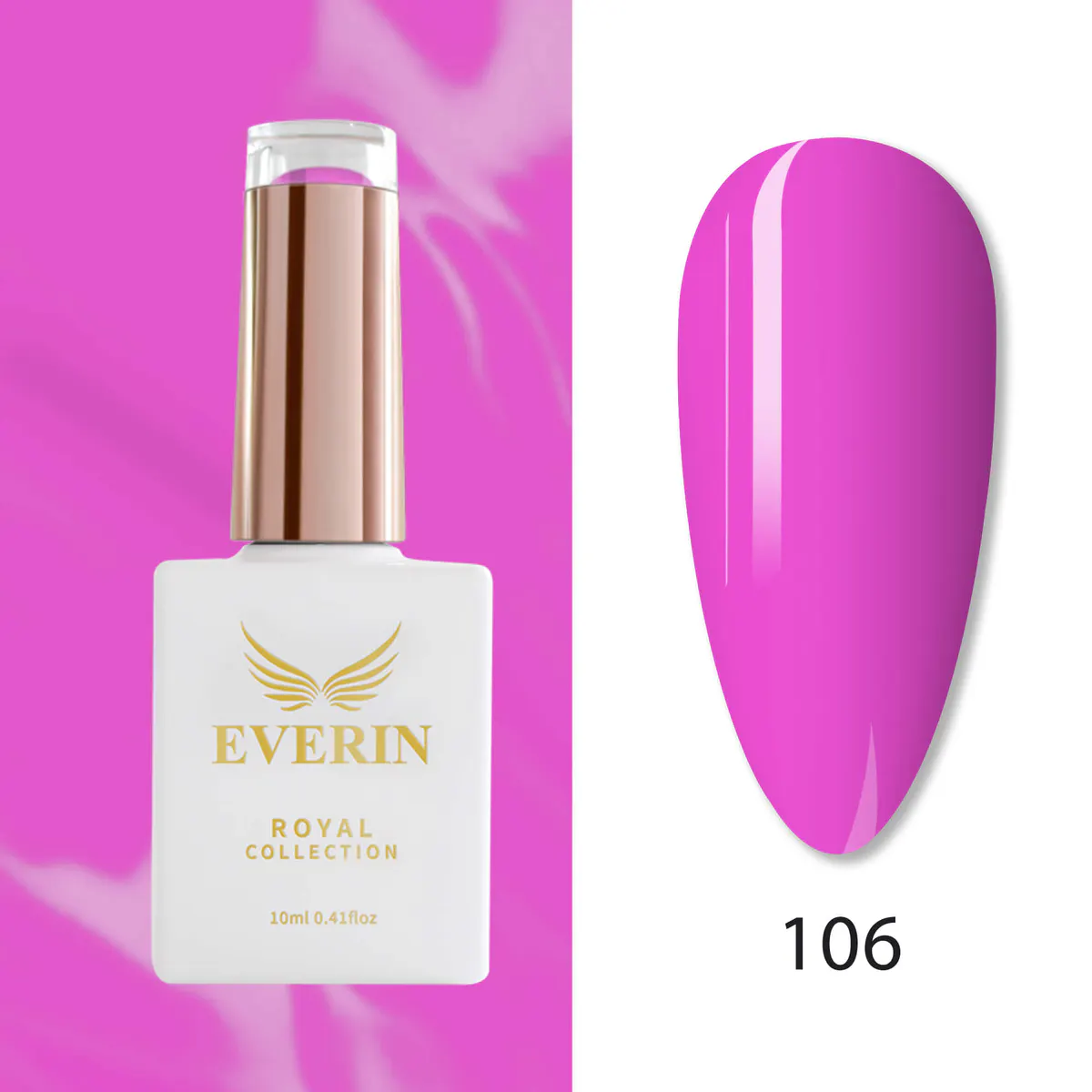 Ojă Semipermanentă Everin Royal Collection 10 ml – 106 Fucsia | Roz Fucsia Intens