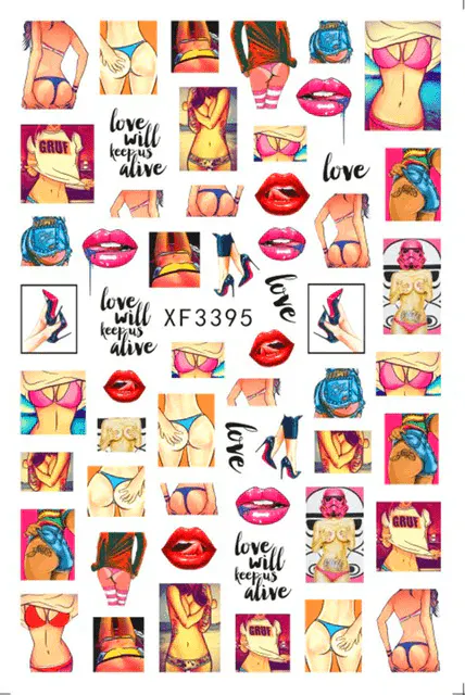 Sticker decor unghii XF3395 - XF3395