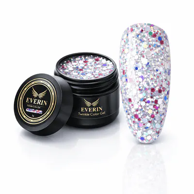 Gel Argintiu cu Paiete Holografice Everin Twinkle 16 5g