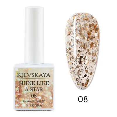 Ojă semipermanentă KIEVSKAYA Shine Like a Star - 08 - SLAS-08