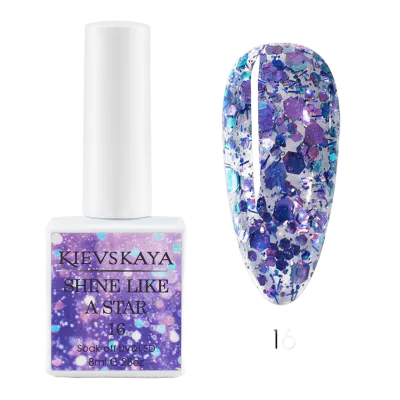 Ojă semipermanentă KIEVSKAYA Shine Like a Star - 16 - SLAS-16
