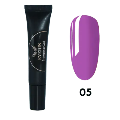 Gel pentru Ștampilă la Tub Everin 05 – Mov | Pigment Intens și Precizie Profesională