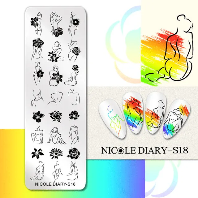Matriță metalică pentru decor unghii ND-S18 - ND-S18