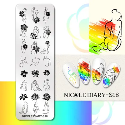 Matriță metalică pentru decor unghii ND-S18 - ND-S18