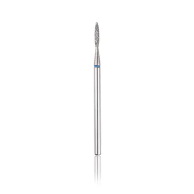 Capăt freză Diamant HEAD flacără rotunjită, albastru, L-8,0 mm, Ø1,6 mm - HBD-243BL.016X