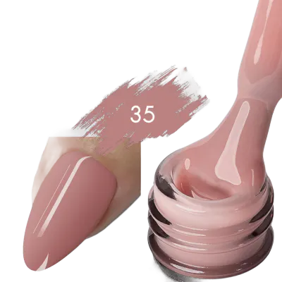 Color Rubber Base Kievskaya Nr. 35 15ml | Bază rubber color nude roz călduros