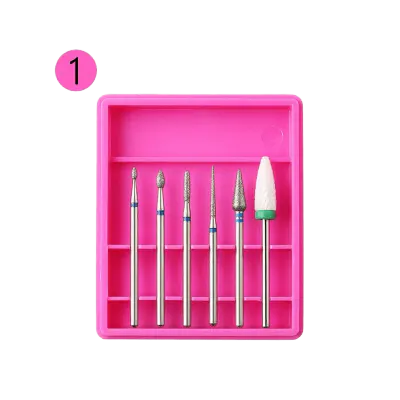 Set 6 Capete de Freză Pink R01 – Bituri Diamant & Ceramic pentru Cuticule și Îndepărtare Gel