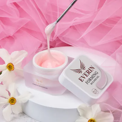Gel Construcție Everin Forming Milky Pink 07 15g | Gel Vâscos Jelly Profesional pentru Unghii