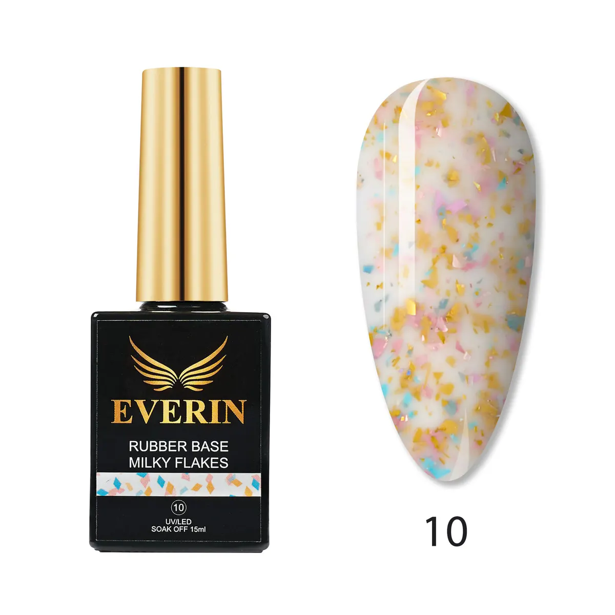 Rubber Cover Base Everin 15ml - MILKY FLAKES 10 - MF-10