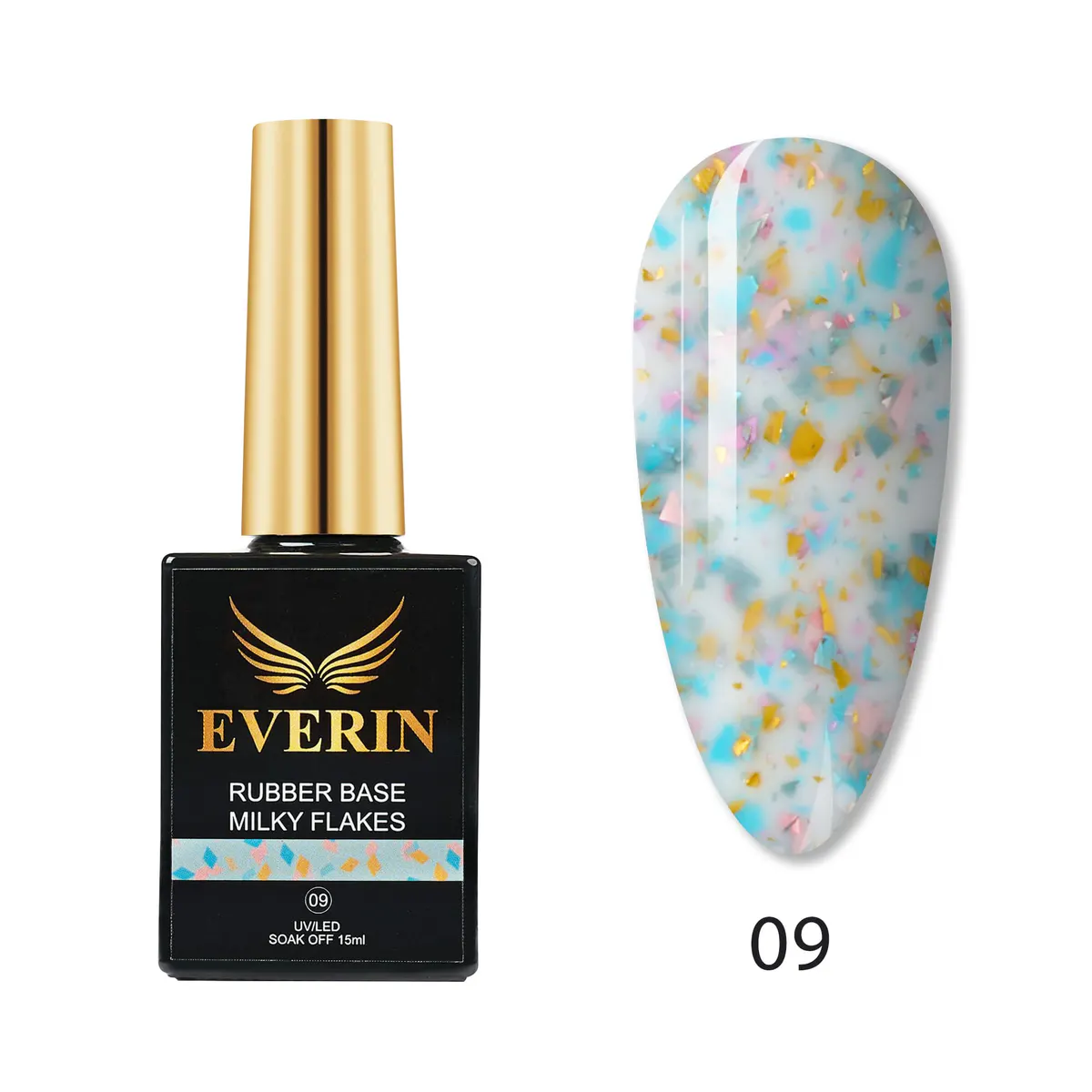 Rubber Cover Base Everin 15ml - MILKY FLAKES 09 - MF-09