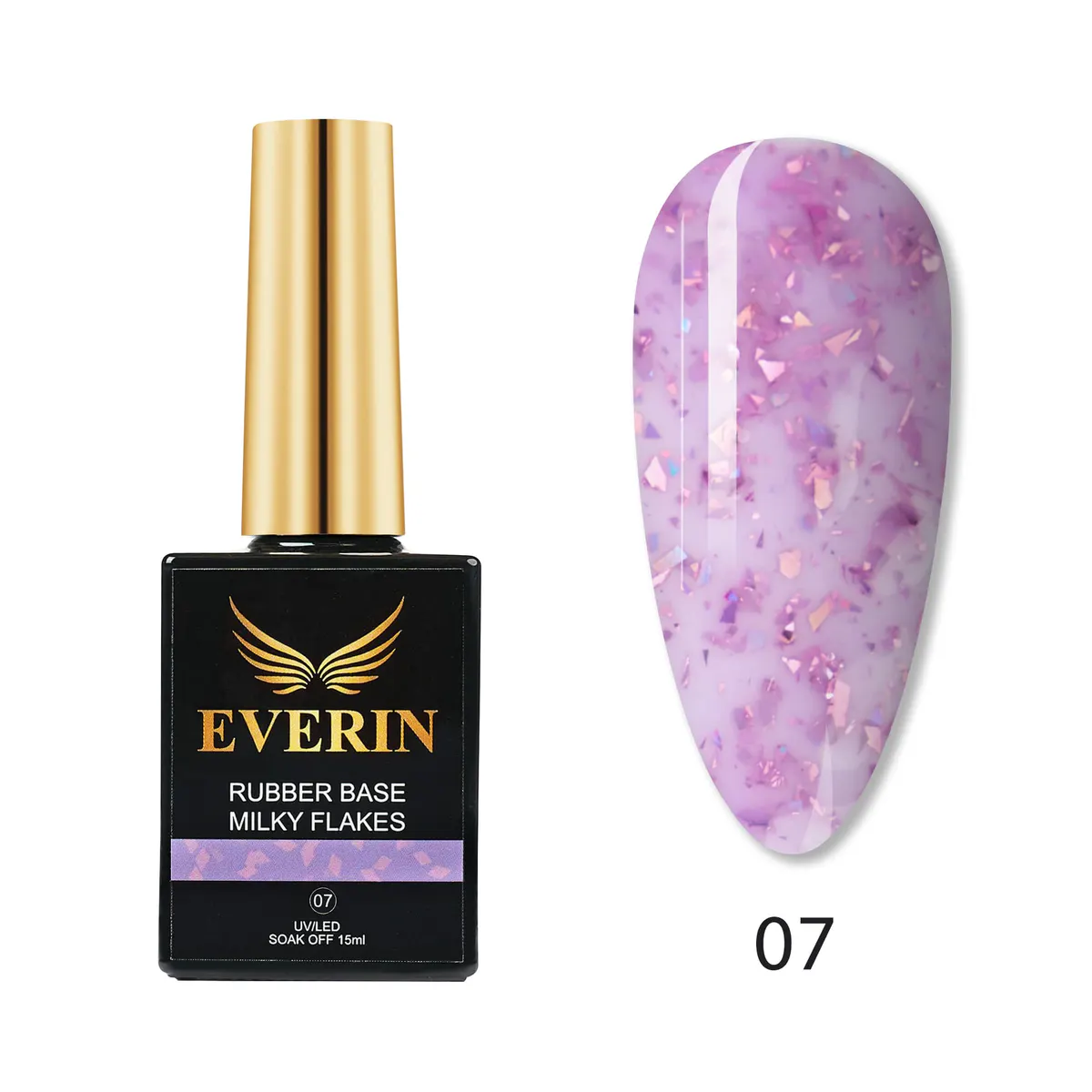 Rubber Cover Base Everin 15ml - MILKY FLAKES 07 - MF-07