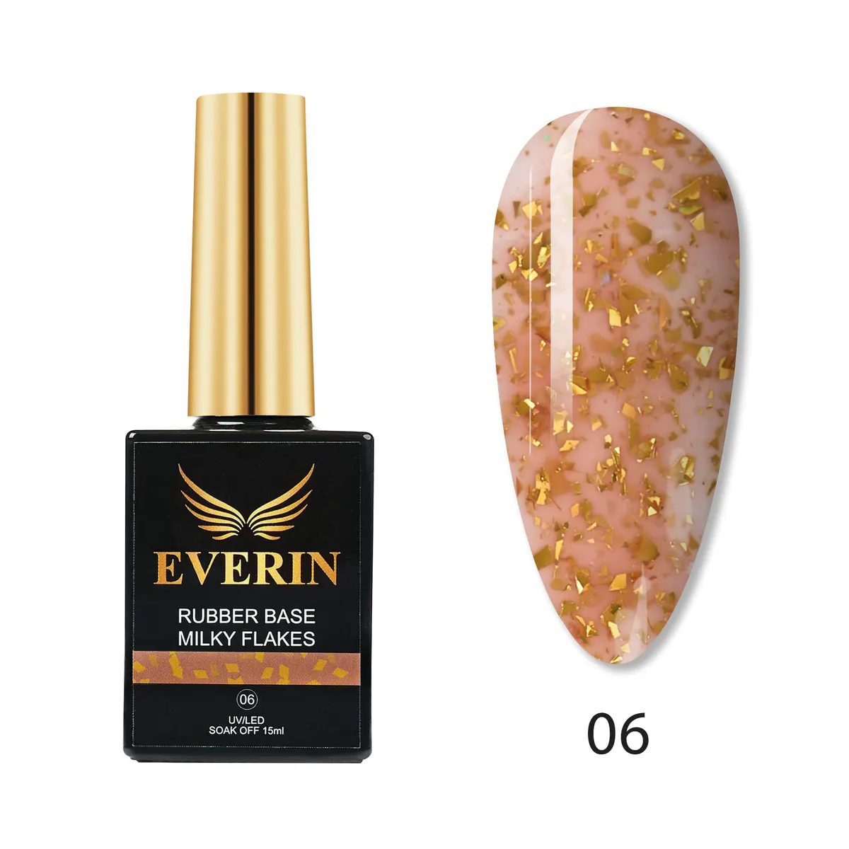 Rubber Cover Base Everin 15ml - MILKY FLAKES 06 - MF-06