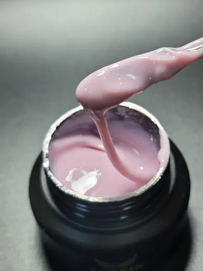 Acryl Gel Everin 30gr 09 Șerbet cu Sclipici Fin TPO Free - Polygel Roz Lăptos Glitter