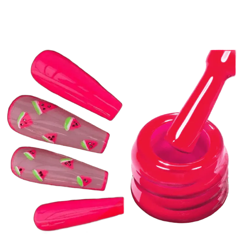 Neon Rubber Base Everin 15ml 01 - Bază Rubber Coral Neon