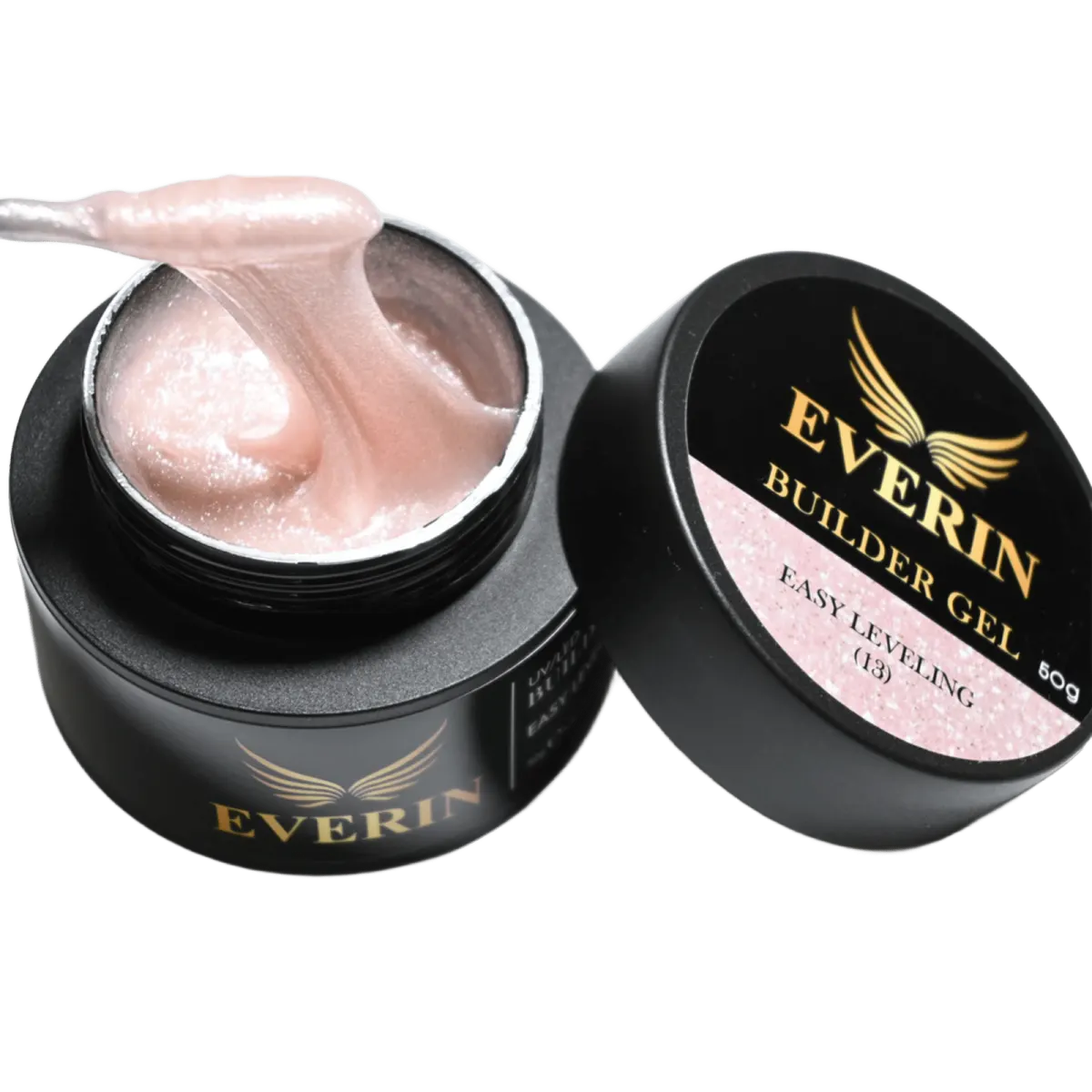 Gel Construcție Everin Autonivelant 15g – Easy Leveling 13 (Crystal Rose Shimmer)
