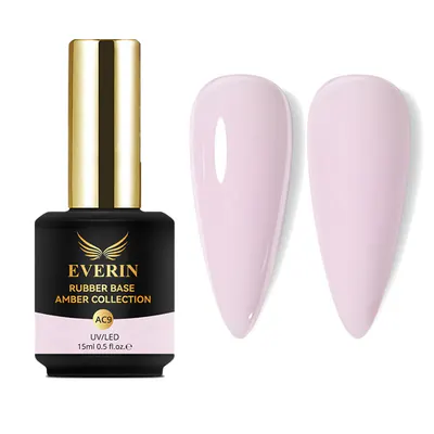 Baza Rubber Roz Lăptos Everin Amber 09 15ml - Milky Pink