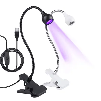 Lampă UV/LED Easy Flex 360° – 5W – Negru | Mini lampă pentru polimerizare unghii și nail art