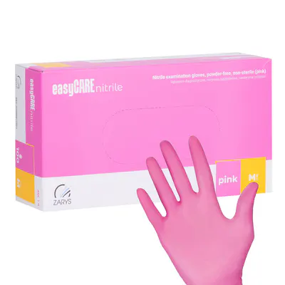 Mănuși Nitril Nepudrate EasyCare 100 Buc Mărime M Roz - Everin