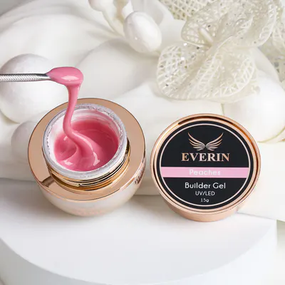 Gel Construcție Everin Autonivelant Peaches 15g | Builder Gel Profesional UV LED