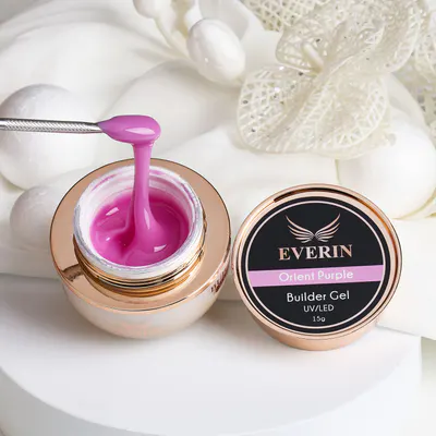 Gel Construcție Everin Autonivelant Orient Purple 15g | Builder Gel Profesional UV LED