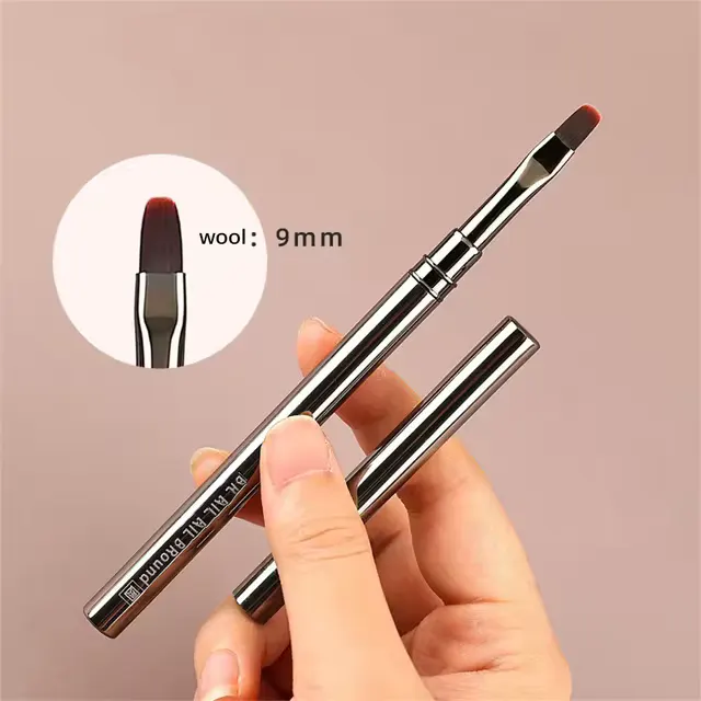 Pensulă Gel Limbă de Pisică Everin Grey 97Y | Pensulă Profesională Ovală 9mm