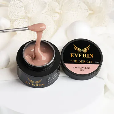 Everin Builder Gel Easy Leveling 19 – Gel Construcție Autonivelant 15g (Warm Cocoa Nude)