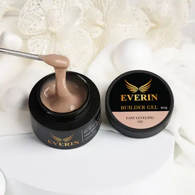 Everin Builder Gel Easy Leveling 16 – Gel Construcție Autonivelant 15g (Milky Mocha Nude)