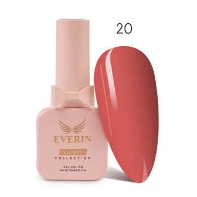 Ojă Semipermanentă Terracotta Red Everin Celebrity 20 15ml