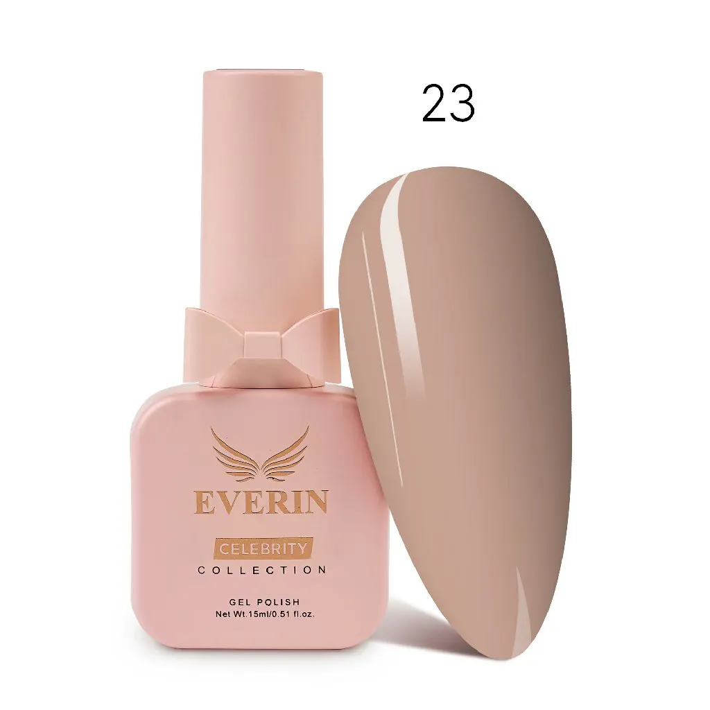 Ojă Semipermanentă Everin Celebrity 15 ml – 23 Natural Nude | Luciu Intens & Rezistență