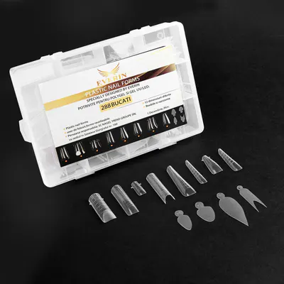 Set Tipsuri Reutilizabile 8 Forme + French Pads Silicon | Everin