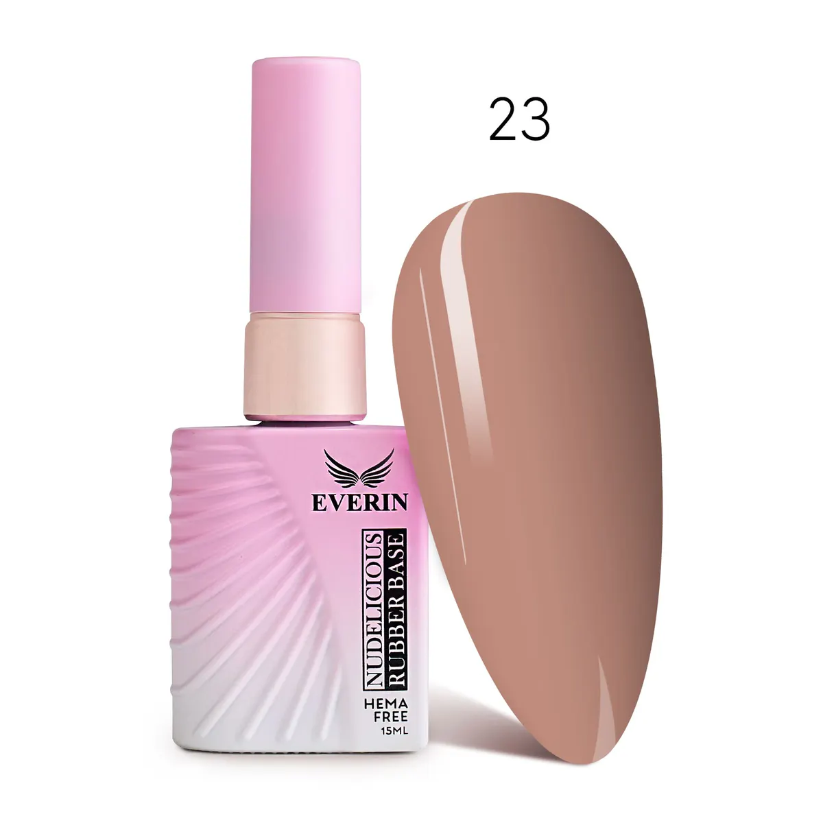 Rubber Base Everin Nudelicious 23 – Bază rubber Nude, HEMA & TPO Free, 15ml