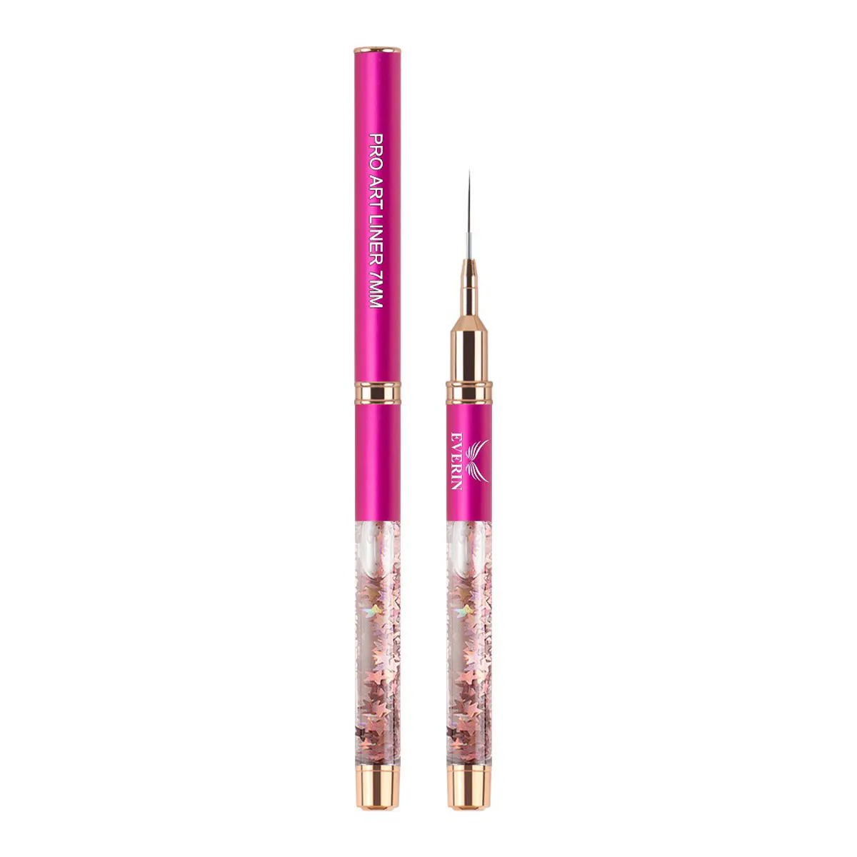 Pensulă Pro Art Liner 7mm Magenta Liquid Everin | Pensulă Nail Art Precizie
