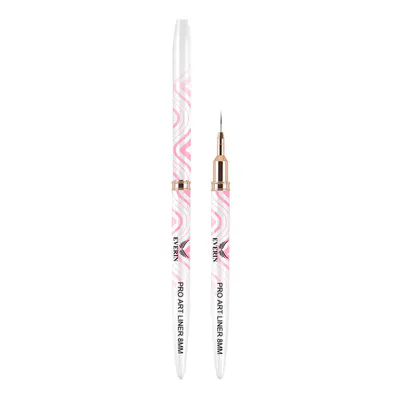 Pensulă Pro Art Liner 8mm Pink Wave Everin | Pensulă Nail Art Profesională