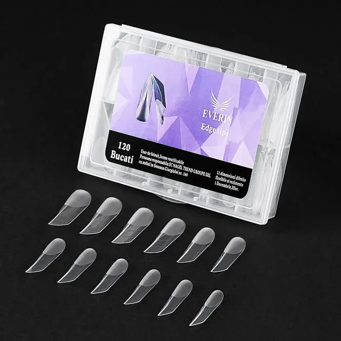 Tipsuri Full Edge Everin – 120 Buc | Extensii Profesionale Unghii