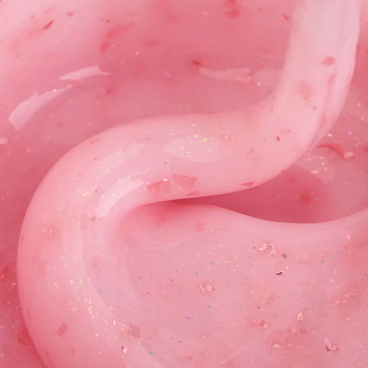 Liquid Polygel Everin 022 – Cajun Craze | HEMA & TPO Free | Roz bubblegum cu sclipici