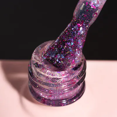 Superstar Top Coat Everin 15 ml – Hadid | Top Fără Dispersie cu Efect Violet Holografic
