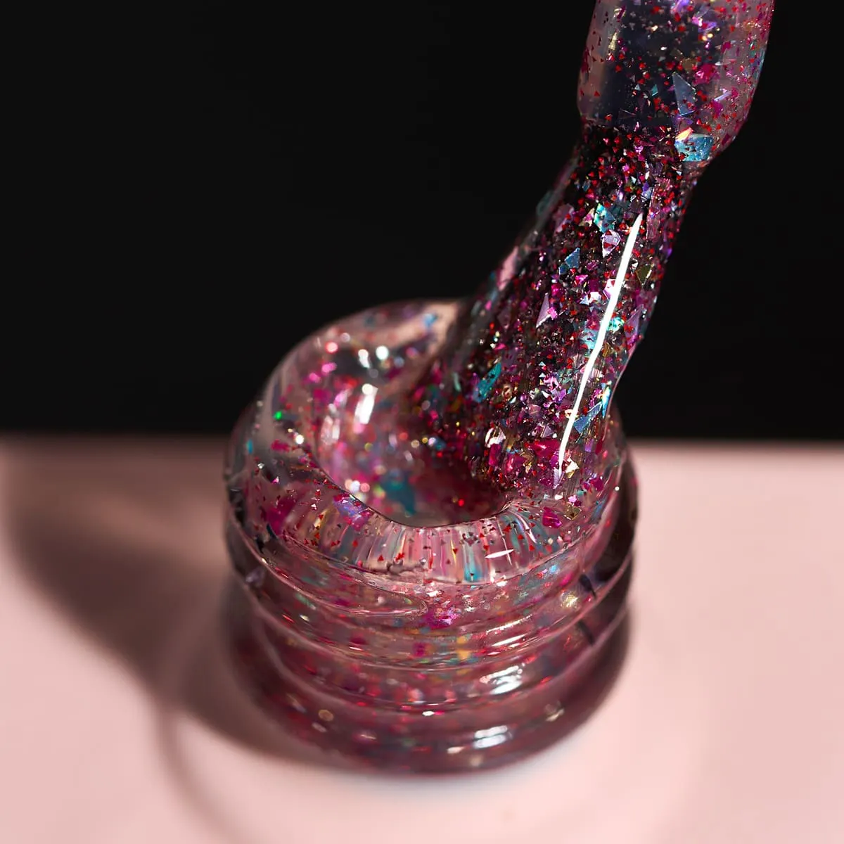 Superstar Top Coat Everin 15 ml – Sharon | Top Fără Dispersie cu Efect Holografic Rubiniu