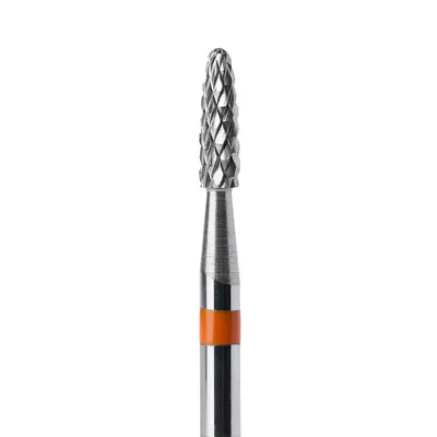 Capăt Freză Tungsten Carbide Portocaliu 2,3x8mm BTE-3R – Finisare și Curățare Cuticulă | Everin