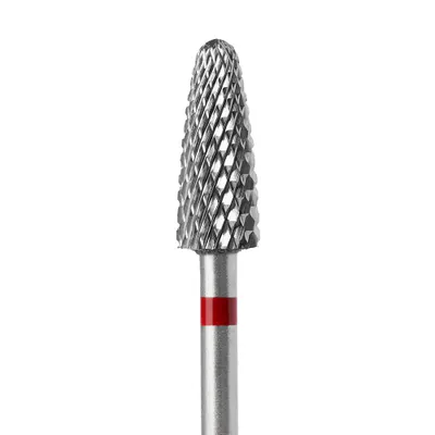 Capăt Freză Tungsten Carbide Roșu 5x14 mm | Bit Profesional Unghii