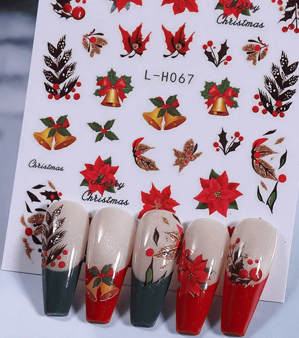 Sticker decor unghii model iarnă/Crăciun L-H067 - Everin