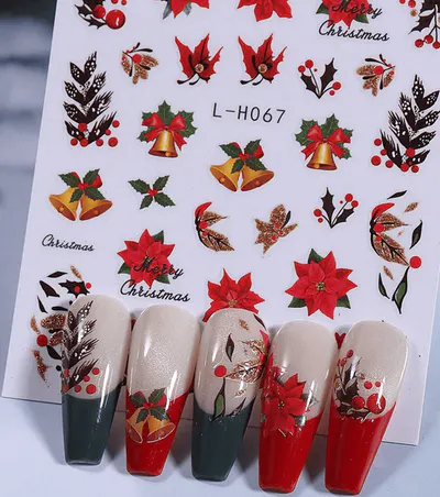 Sticker decor unghii model iarnă/Crăciun L-H067 - Everin