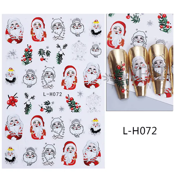 Sticker decor unghii model iarnă/Crăciun L-H072 - Everin