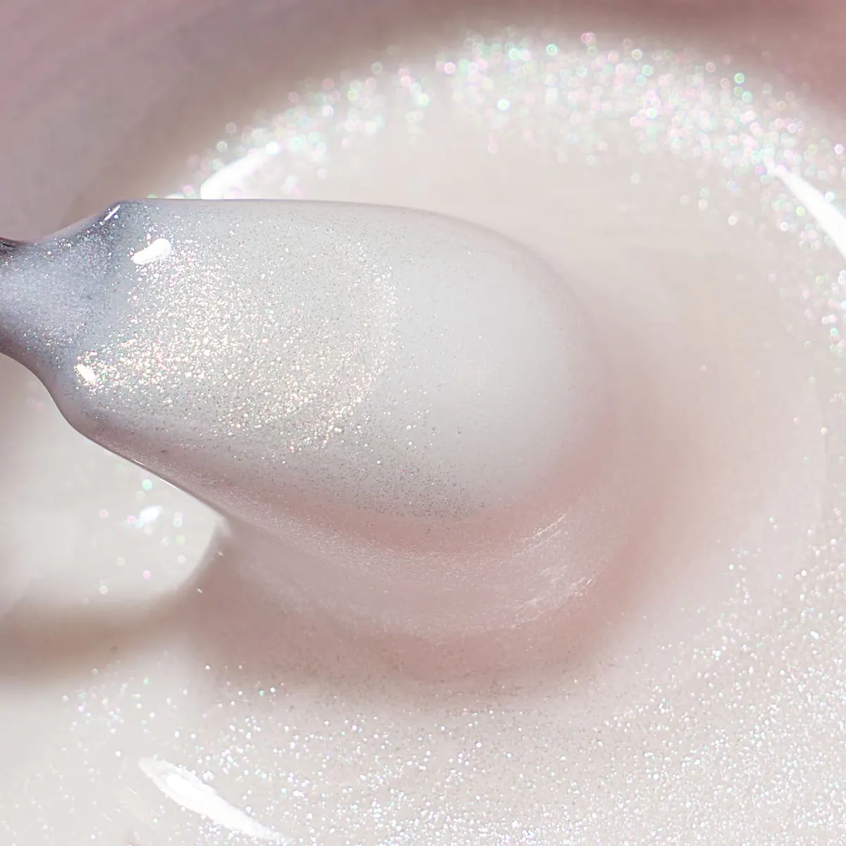 Gel Milky White - Shimmer Obsession Gel Everin 50gr cu Sclipici 01