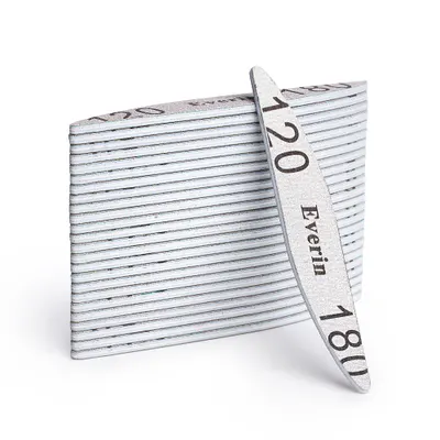 Set 25 Buc Pilă Semilună Everin 120/180 Model 4 | Pile Profesionale Manichiură