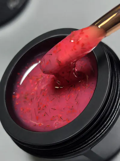 Gel Autonivelant Everin Fuchsia Bloom 15gr - Gel Fuchsia cu Petale
