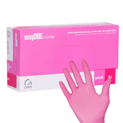 Mănuși Nitril Nepudrate EasyCare 100 Buc Mărime XS Roz - Everin