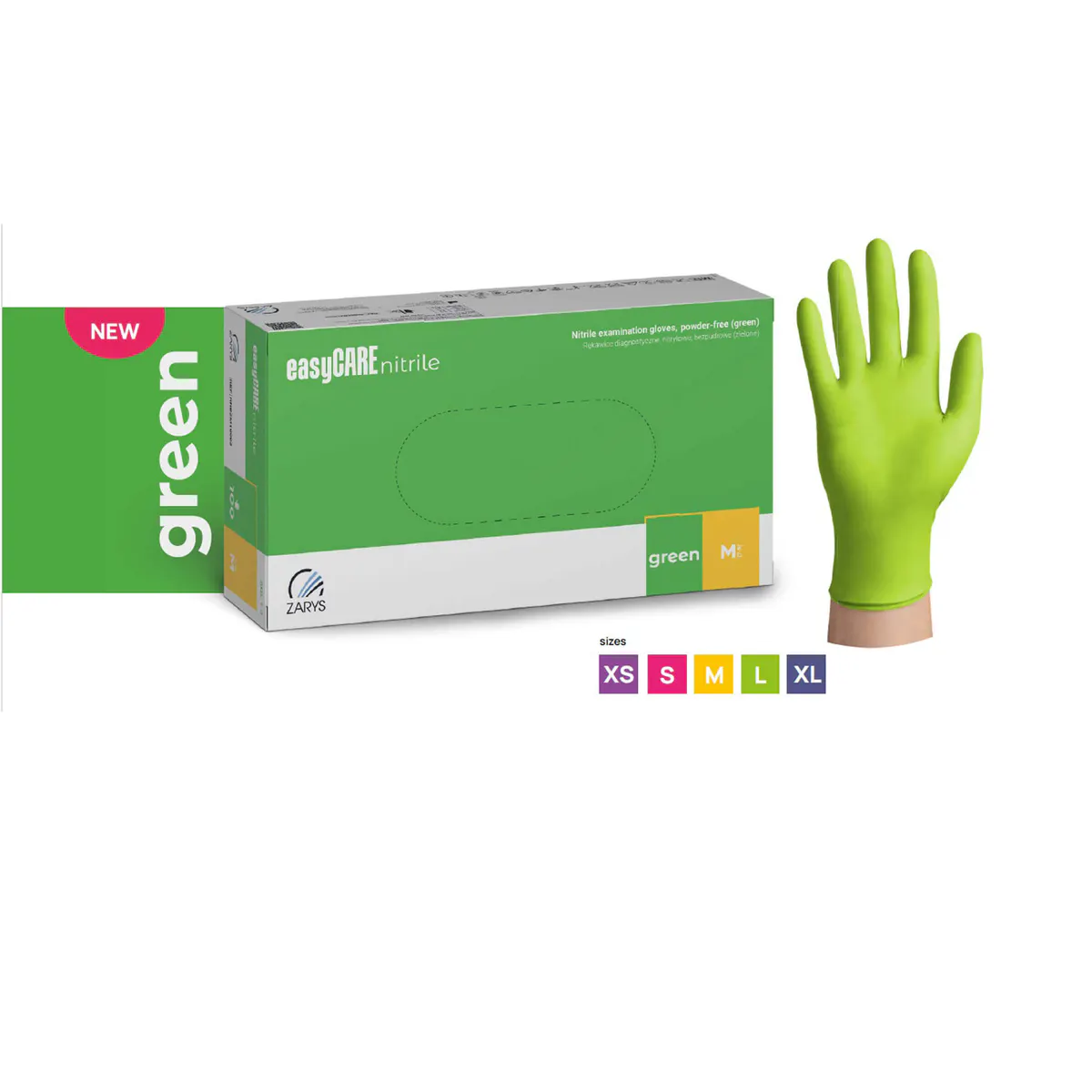 Mănuși Nitril Nepudrate EasyCare 100 Buc Mărime S Verde - Everin