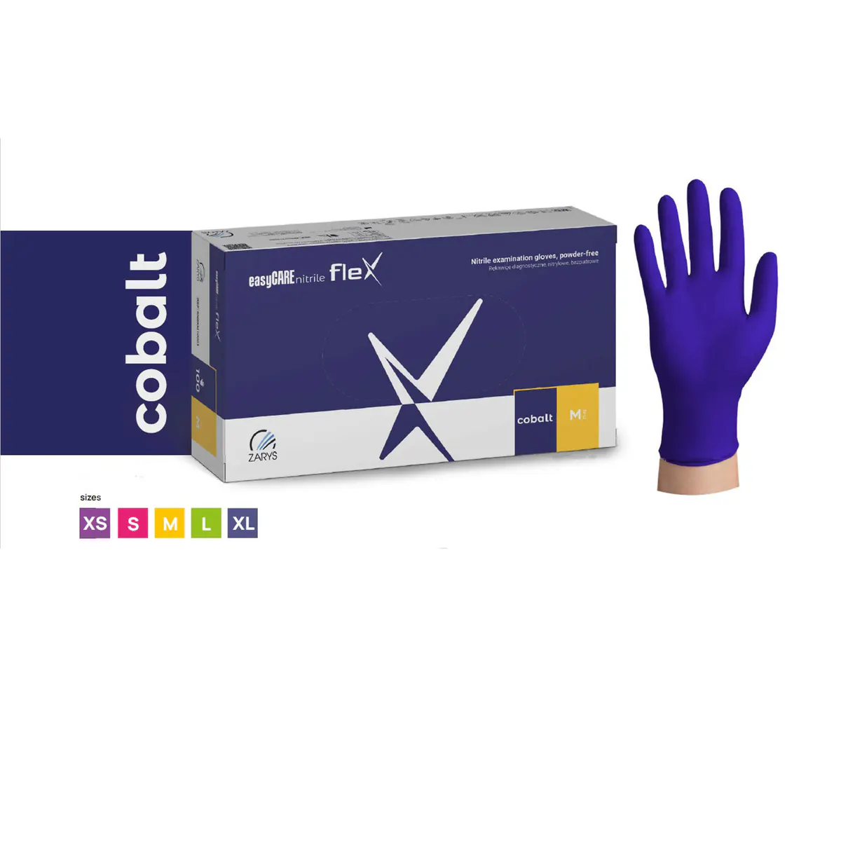 Mănuși Nitril Nepudrate EasyCare 100 Buc Mărime XS Cobalt - Everin