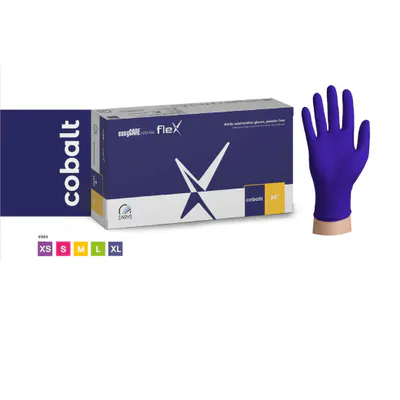 Mănuși Nitril Nepudrate EasyCare 100 Buc Mărime L Cobalt - Everin